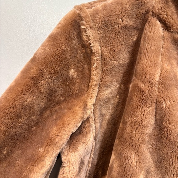 J. Crew Faux Fur Peacoat Brown Women’s Size XL NEW - Picture 6 of 16